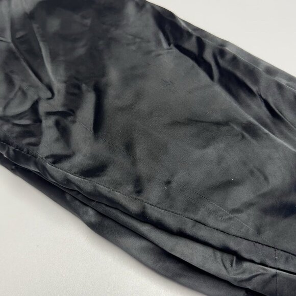 Vintage 80s ROTC Bomber Jacket Mens Large Black Satin Embroidered Military - Picture 15 of 16